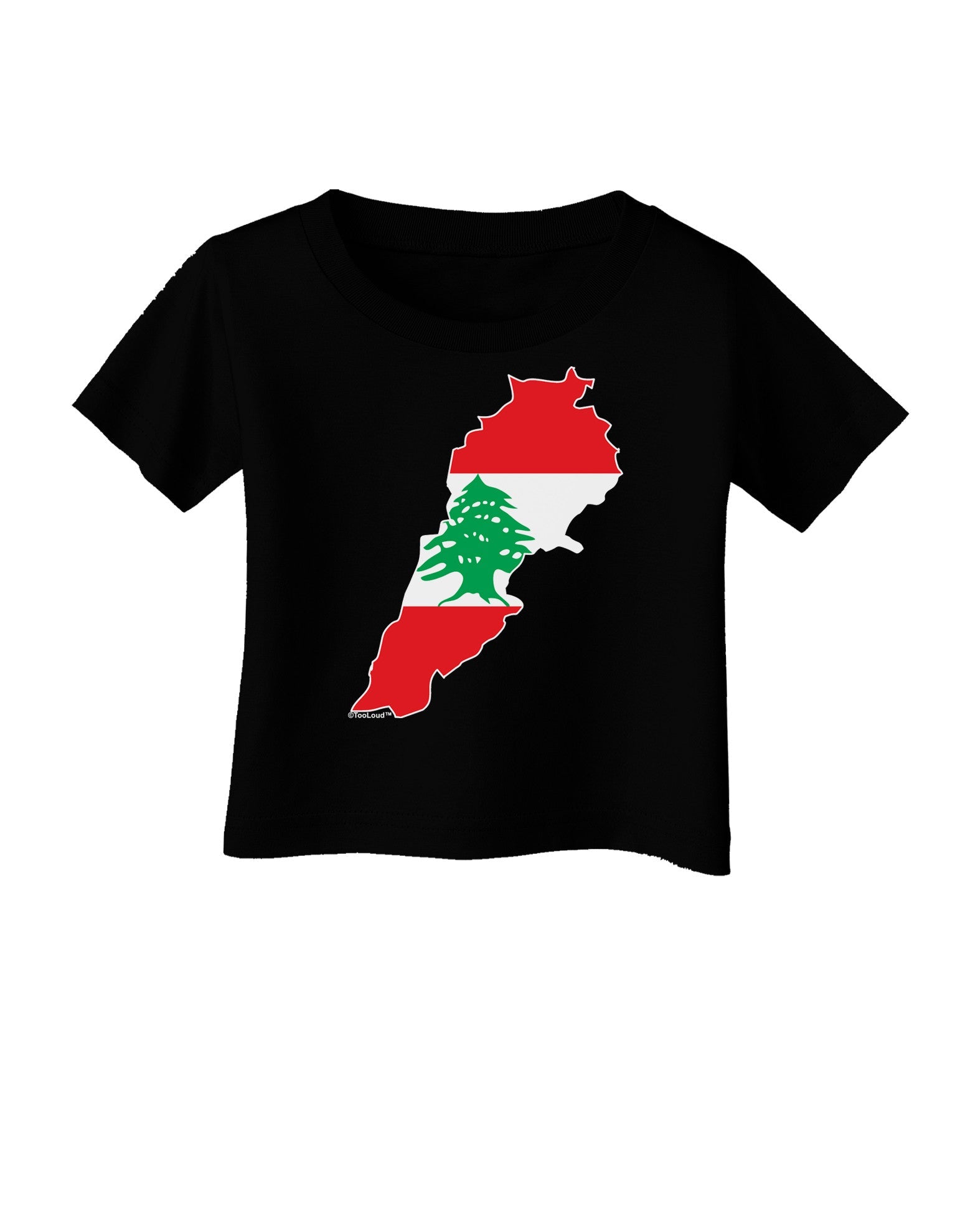 Lebanon Flag Silhouette Infant T-Shirt Dark-Infant T-Shirt-TooLoud-Black-06-Months-Davson Sales
