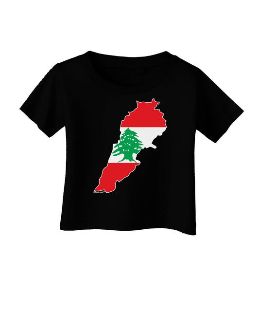 Lebanon Flag Silhouette Infant T-Shirt Dark-Infant T-Shirt-TooLoud-Black-06-Months-Davson Sales