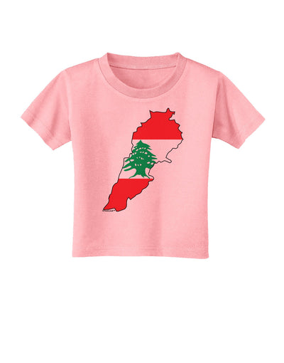 Lebanon Flag Silhouette Toddler T-Shirt-Toddler T-Shirt-TooLoud-Candy-Pink-2T-Davson Sales
