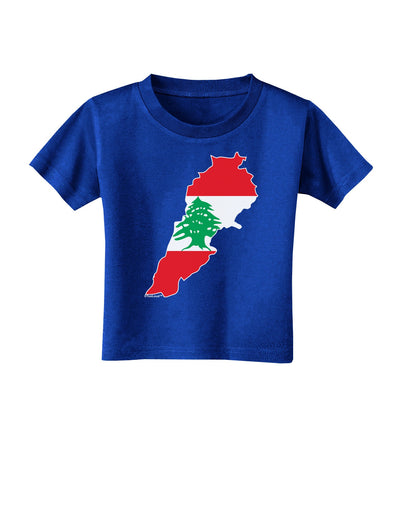 Lebanon Flag Silhouette Toddler T-Shirt Dark-Toddler T-Shirt-TooLoud-Royal-Blue-2T-Davson Sales
