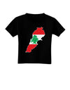 Lebanon Flag Silhouette Toddler T-Shirt Dark-Toddler T-Shirt-TooLoud-Black-2T-Davson Sales
