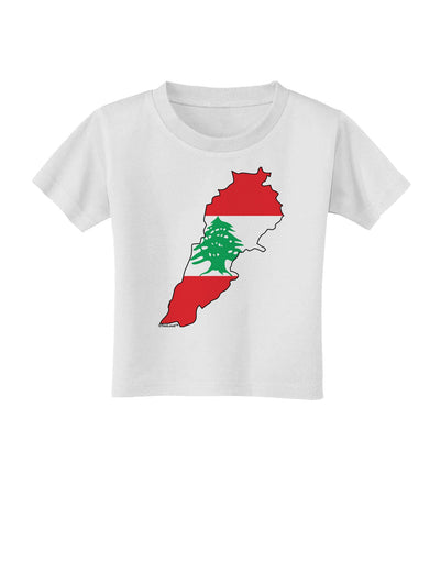 Lebanon Flag Silhouette Toddler T-Shirt-Toddler T-Shirt-TooLoud-White-2T-Davson Sales