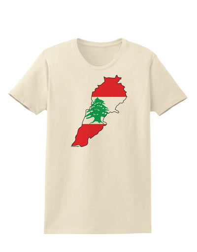 Lebanon Flag Silhouette Womens T-Shirt-Womens T-Shirt-TooLoud-Natural-X-Small-Davson Sales