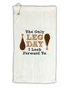 Leg Day - Turkey Leg Micro Terry Gromet Golf Towel 16 x 25 inch-Golf Towel-TooLoud-White-Davson Sales