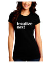 Legalize Gay Juniors Crew Dark T-Shirt-T-Shirts Juniors Tops-TooLoud-Black-Juniors Fitted Small-Davson Sales