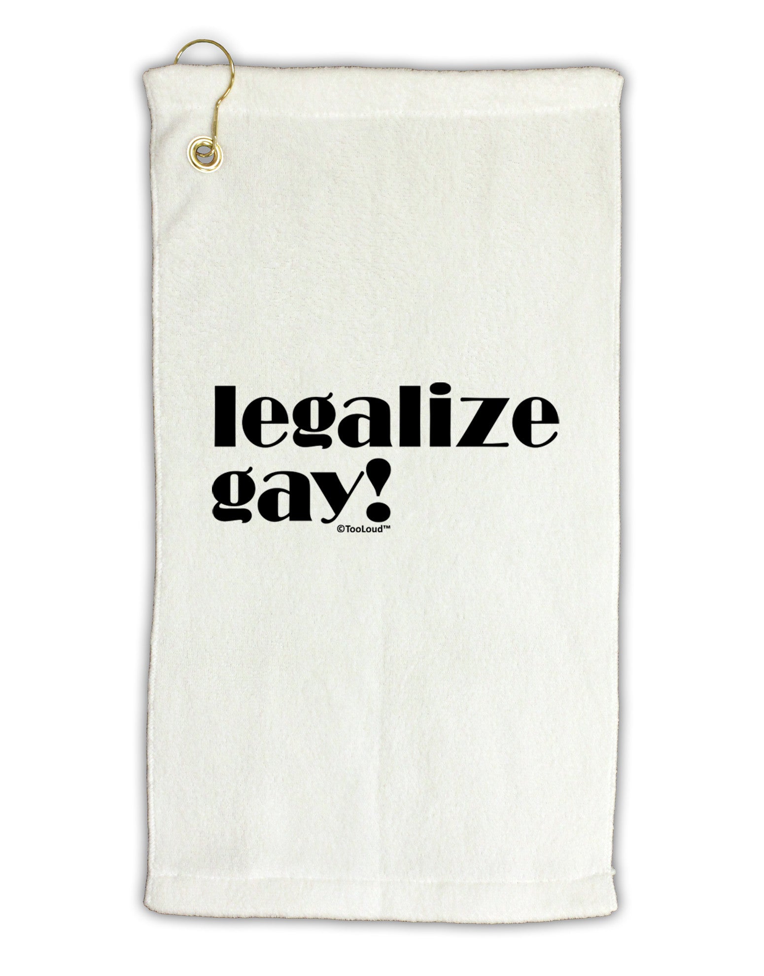 Legalize Gay Micro Terry Gromet Golf Towel 16 x 25 inch-Golf Towel-TooLoud-White-Davson Sales
