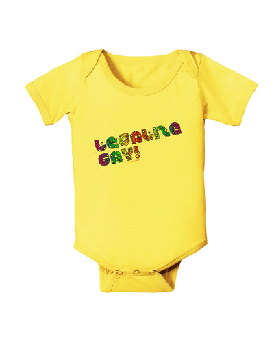 Legalize Gay - Rainbow Baby Romper Bodysuit-Baby Romper-TooLoud-Yellow-06-Months-Davson Sales