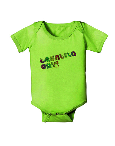 Legalize Gay - Rainbow Baby Romper Bodysuit-Baby Romper-TooLoud-Lime-Green-06-Months-Davson Sales