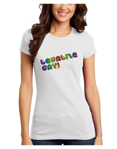 Legalize Gay - Rainbow Juniors T-Shirt-Womens Juniors T-Shirt-TooLoud-White-Juniors Fitted X-Small-Davson Sales