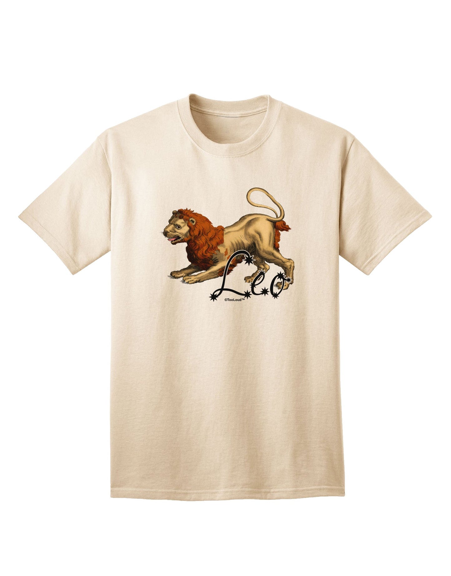 Leo Color Illustration Adult T-Shirt-Mens T-Shirt-TooLoud-Natural-Small-Davson Sales