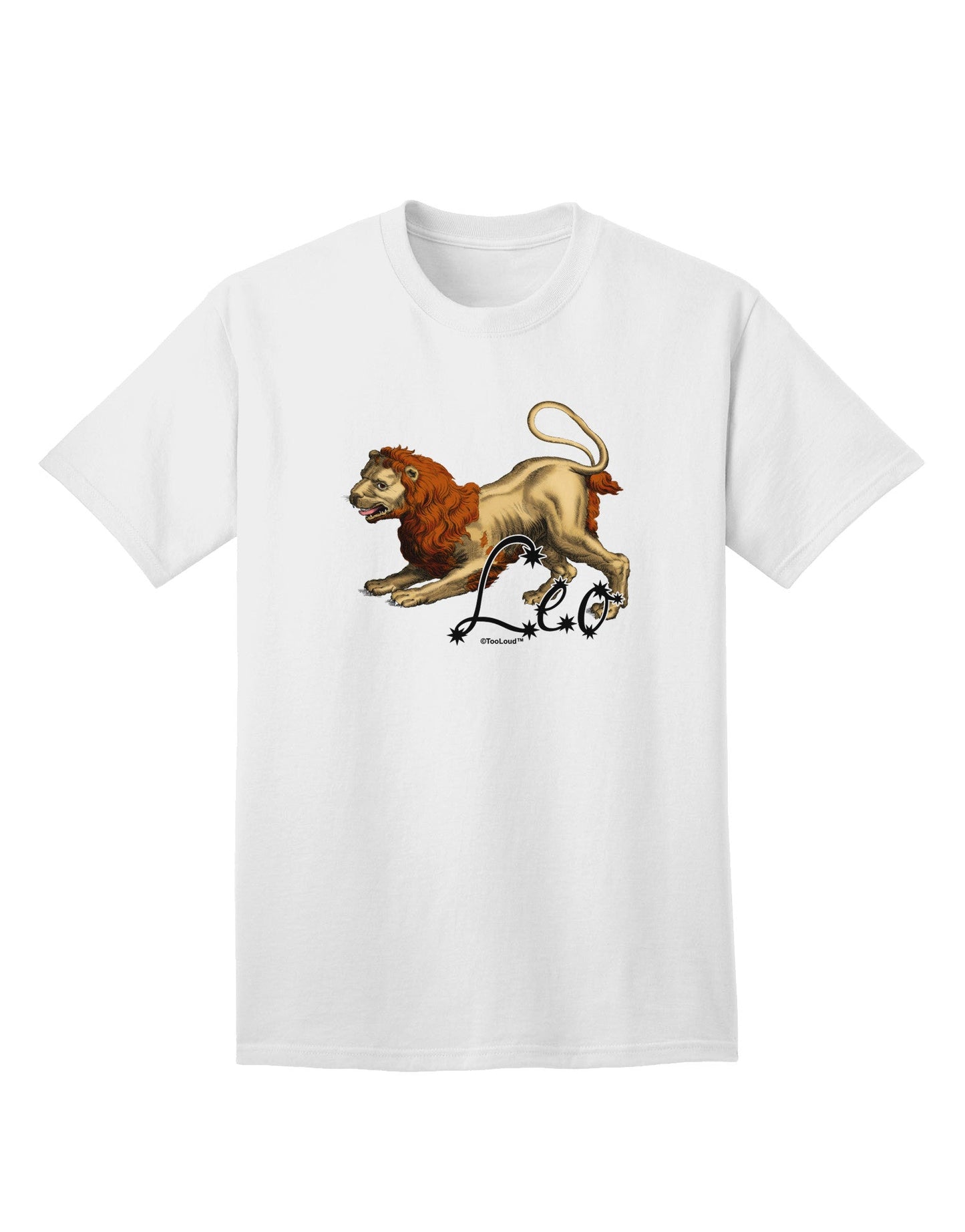 Leo Color Illustration Adult T-Shirt-Mens T-Shirt-TooLoud-White-Small-Davson Sales