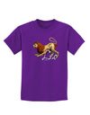 Leo Color Illustration Childrens Dark T-Shirt-Childrens T-Shirt-TooLoud-Purple-X-Small-Davson Sales
