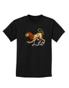 Leo Color Illustration Childrens Dark T-Shirt-Childrens T-Shirt-TooLoud-Black-X-Small-Davson Sales