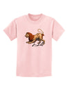 Leo Color Illustration Childrens T-Shirt-Childrens T-Shirt-TooLoud-PalePink-X-Small-Davson Sales