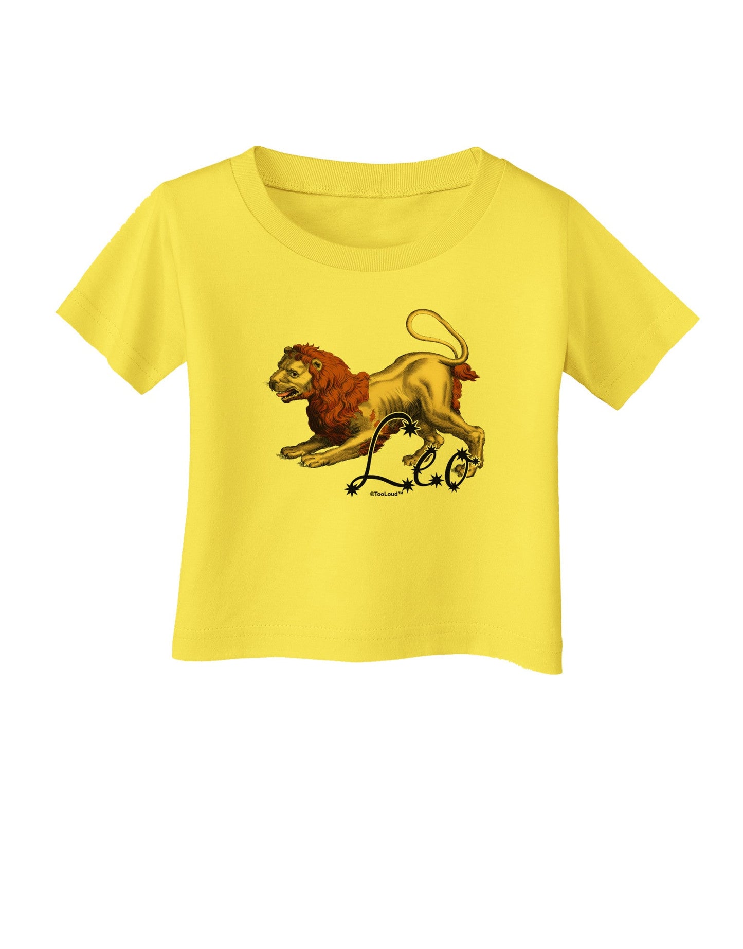 Leo Color Illustration Infant T-Shirt-Infant T-Shirt-TooLoud-Yellow-06-Months-Davson Sales