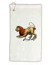 Leo Color Illustration Micro Terry Gromet Golf Towel 11&#x22;x19-Golf Towel-TooLoud-White-Davson Sales