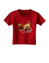 Leo Color Illustration Toddler T-Shirt Dark-Toddler T-Shirt-TooLoud-Red-2T-Davson Sales