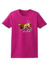 Leo Color Illustration Womens Dark T-Shirt-TooLoud-Hot-Pink-Small-Davson Sales