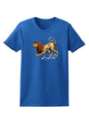 Leo Color Illustration Womens Dark T-Shirt-TooLoud-Royal-Blue-X-Small-Davson Sales