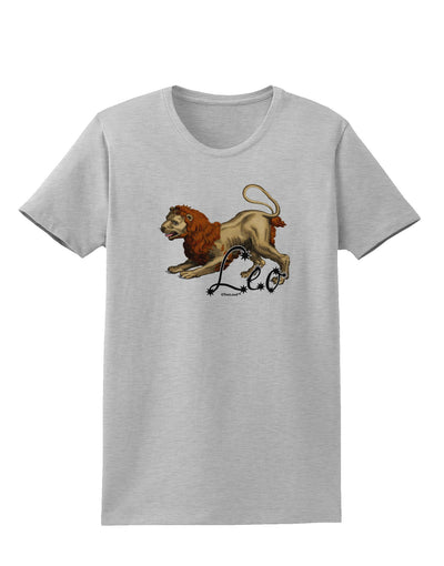 Leo Color Illustration Womens T-Shirt-Womens T-Shirt-TooLoud-AshGray-X-Small-Davson Sales