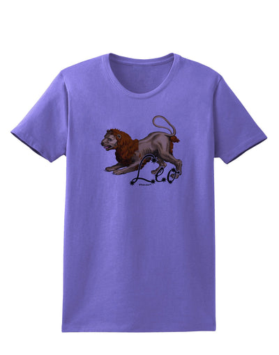 Leo Color Illustration Womens T-Shirt-Womens T-Shirt-TooLoud-Violet-X-Small-Davson Sales