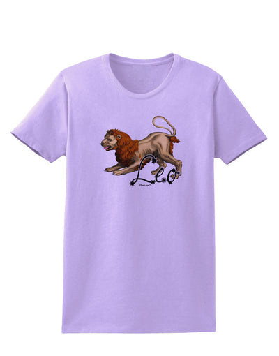 Leo Color Illustration Womens T-Shirt-Womens T-Shirt-TooLoud-Lavender-X-Small-Davson Sales