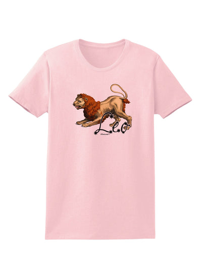 Leo Color Illustration Womens T-Shirt-Womens T-Shirt-TooLoud-PalePink-X-Small-Davson Sales