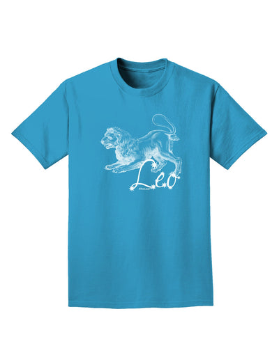 Leo Illustration Adult Dark T-Shirt-Mens T-Shirt-TooLoud-Turquoise-Small-Davson Sales