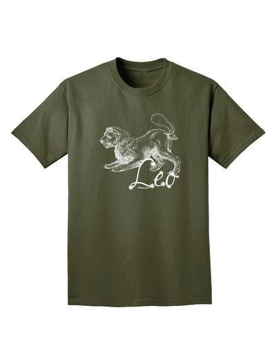 Leo Illustration Adult Dark T-Shirt-Mens T-Shirt-TooLoud-Military-Green-Small-Davson Sales