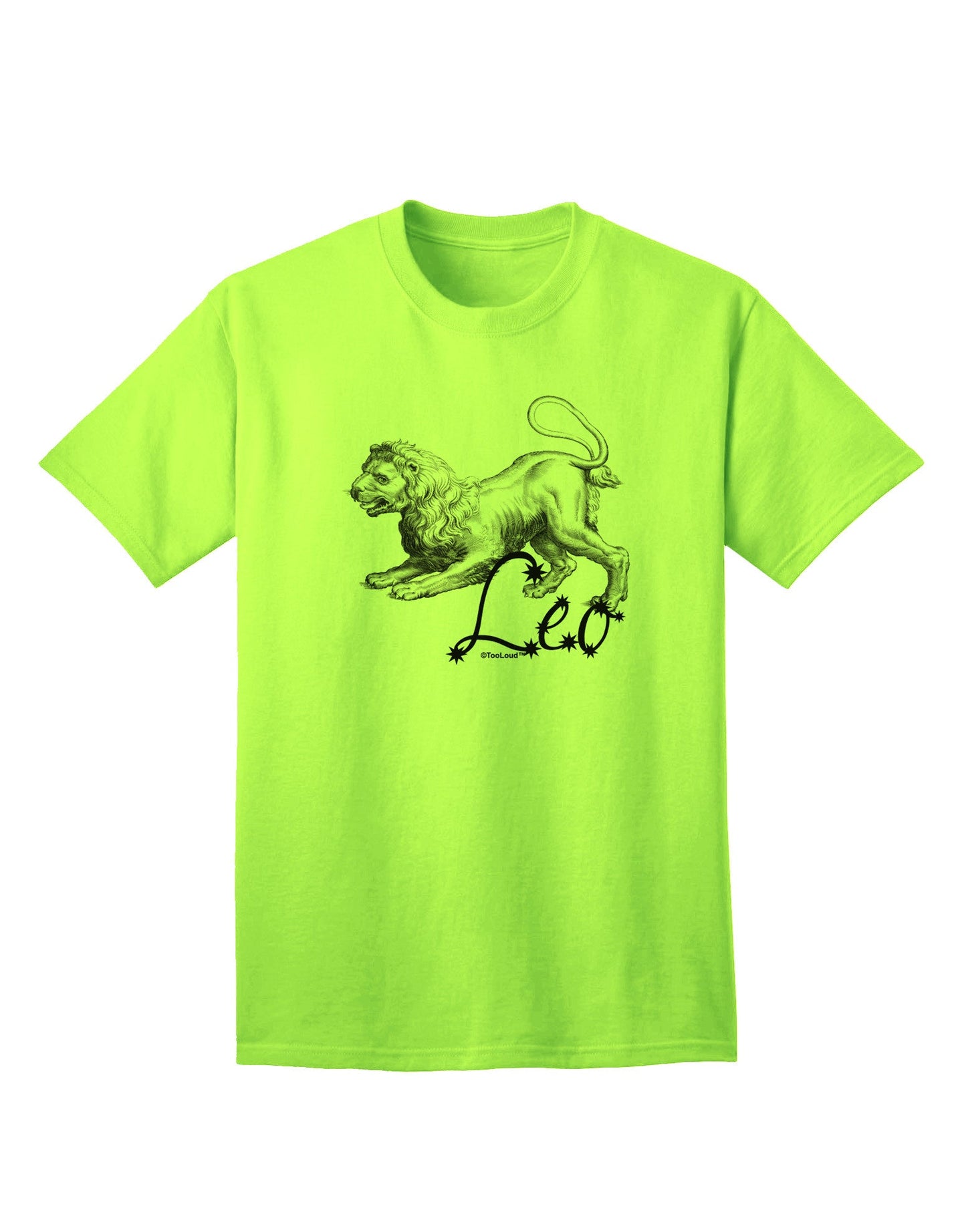 Leo Illustration Adult T-Shirt-Mens T-Shirt-TooLoud-Neon-Green-Small-Davson Sales