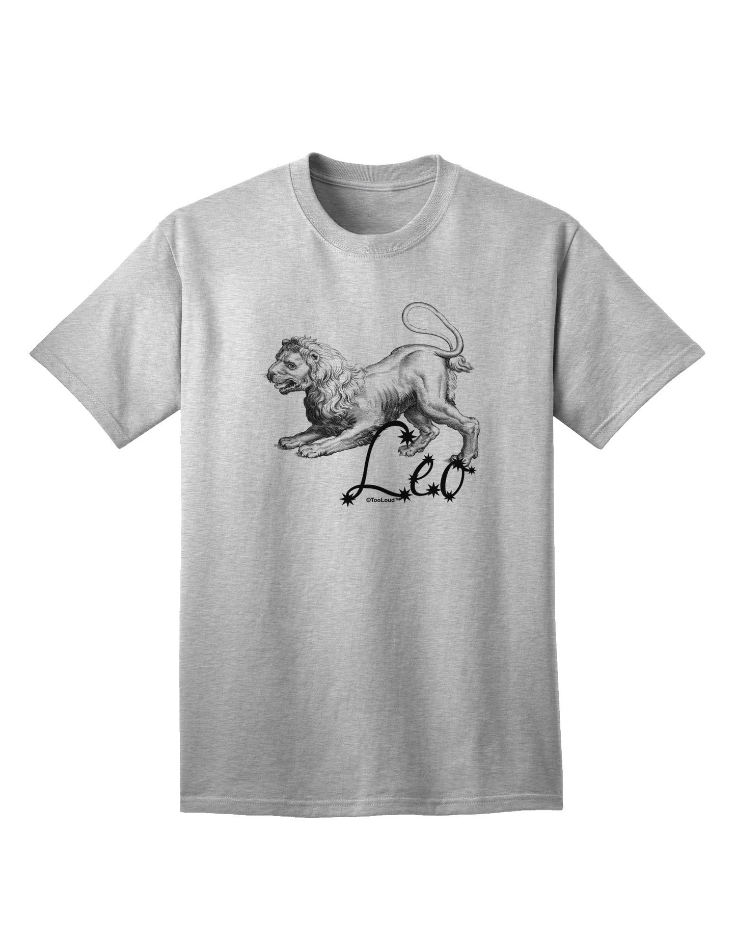 Leo Illustration Adult T-Shirt-Mens T-Shirt-TooLoud-AshGray-Small-Davson Sales