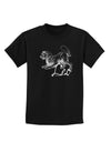 Leo Illustration Childrens Dark T-Shirt-Childrens T-Shirt-TooLoud-Black-X-Small-Davson Sales