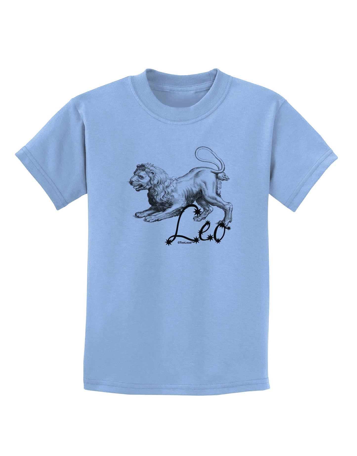 Leo Illustration Childrens T-Shirt-Childrens T-Shirt-TooLoud-Light-Blue-X-Small-Davson Sales