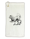 Leo Illustration Micro Terry Gromet Golf Towel 11&#x22;x19-Golf Towel-TooLoud-White-Davson Sales