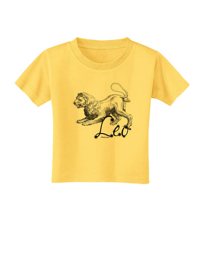 Leo Illustration Toddler T-Shirt-Toddler T-Shirt-TooLoud-Yellow-2T-Davson Sales