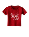 Leo Illustration Toddler T-Shirt Dark-Toddler T-Shirt-TooLoud-Red-2T-Davson Sales