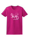 Leo Illustration Womens Dark T-Shirt-TooLoud-Hot-Pink-Small-Davson Sales