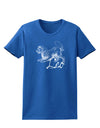 Leo Illustration Womens Dark T-Shirt-TooLoud-Royal-Blue-X-Small-Davson Sales