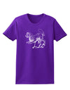 Leo Illustration Womens Dark T-Shirt-TooLoud-Purple-X-Small-Davson Sales