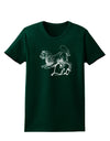 Leo Illustration Womens Dark T-Shirt-TooLoud-Forest-Green-Small-Davson Sales