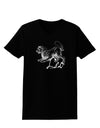 Leo Illustration Womens Dark T-Shirt-TooLoud-Black-X-Small-Davson Sales