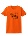 Leo Illustration Womens T-Shirt-Womens T-Shirt-TooLoud-Orange-X-Small-Davson Sales