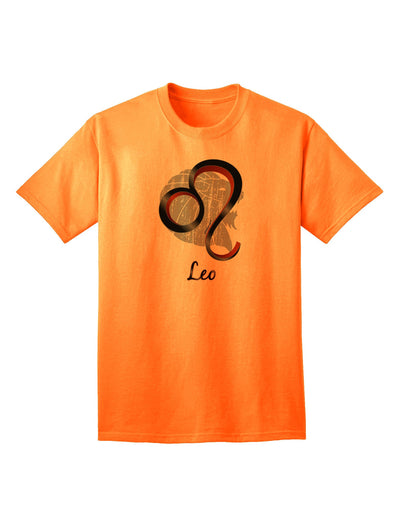 Leo Symbol Adult T-Shirt-unisex t-shirt-TooLoud-Neon-Orange-Small-Davson Sales