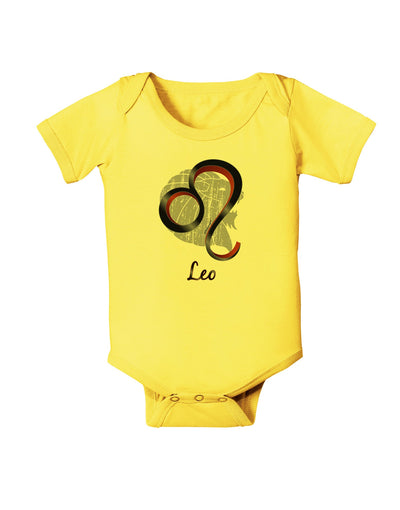 Leo Symbol Baby Romper Bodysuit-Baby Romper-TooLoud-Yellow-06-Months-Davson Sales