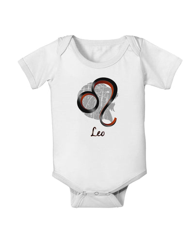 Leo Symbol Baby Romper Bodysuit-Baby Romper-TooLoud-White-06-Months-Davson Sales