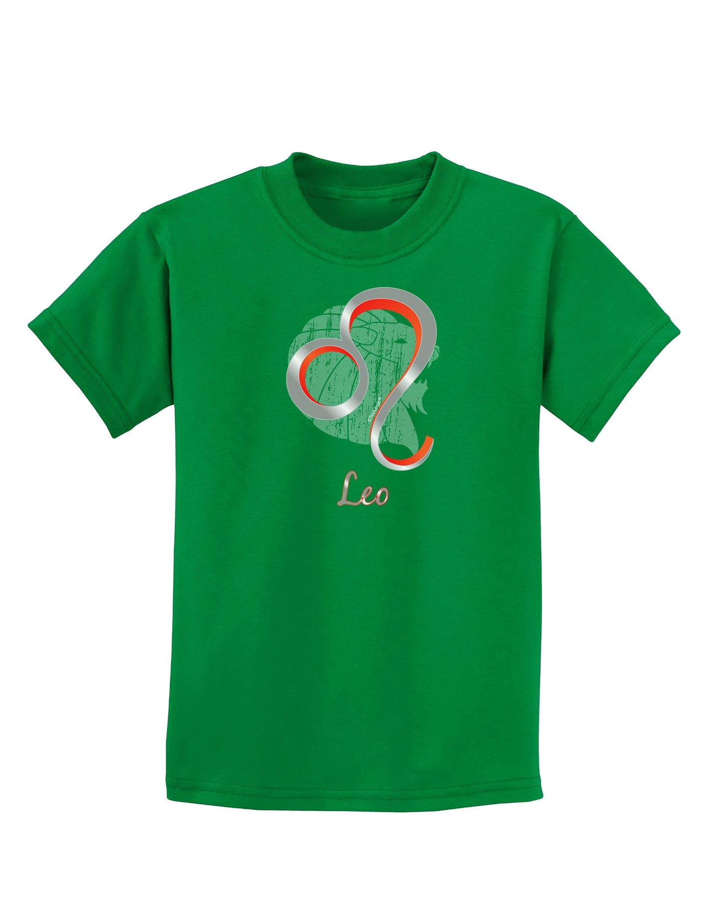 Leo Symbol Childrens Dark T-Shirt-Childrens T-Shirt-TooLoud-Kelly-Green-X-Small-Davson Sales