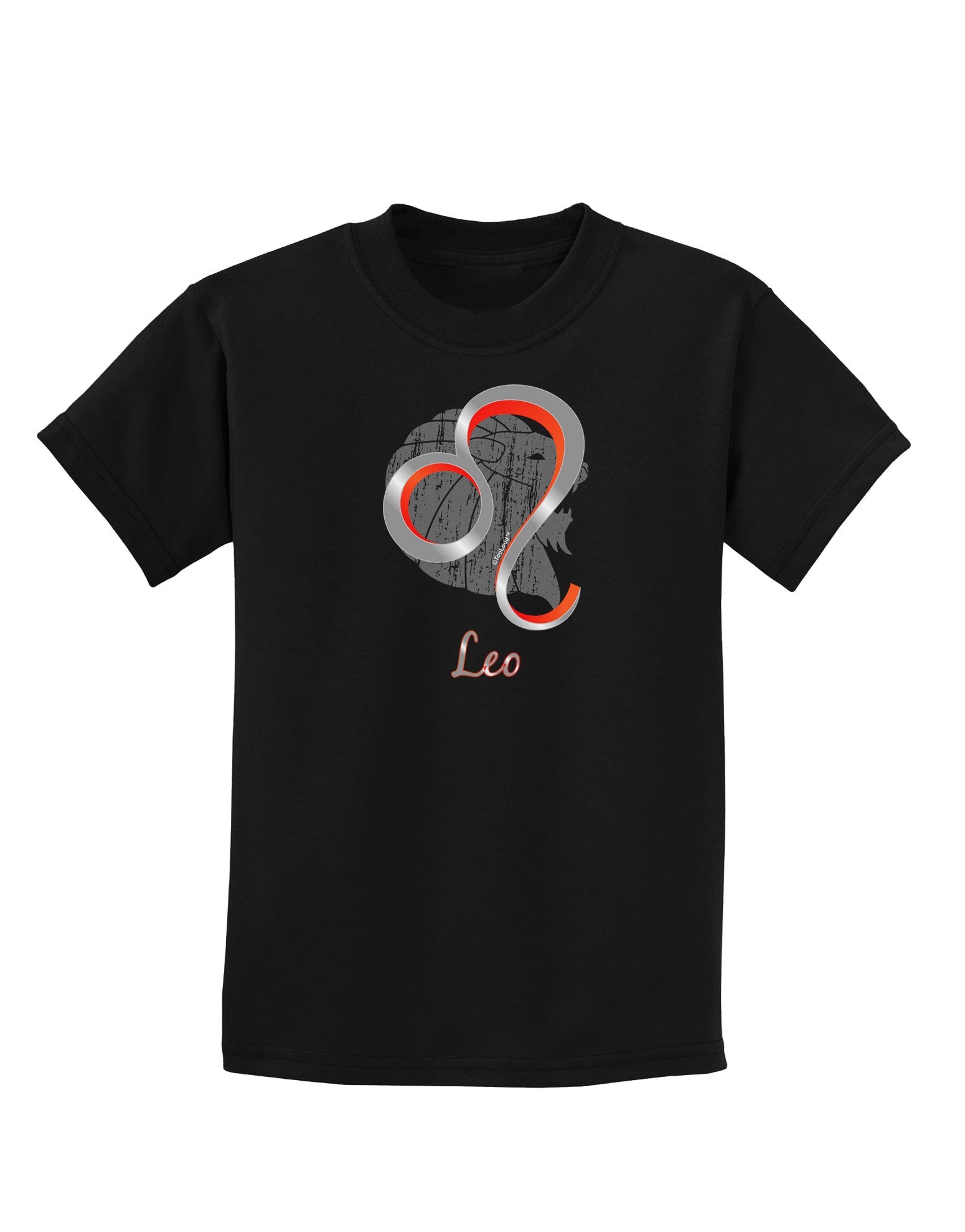 Leo Symbol Childrens Dark T-Shirt-Childrens T-Shirt-TooLoud-Black-X-Small-Davson Sales