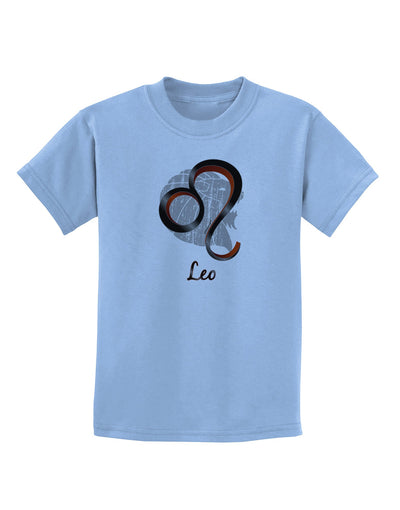 Leo Symbol Childrens T-Shirt-Childrens T-Shirt-TooLoud-Light-Blue-X-Small-Davson Sales