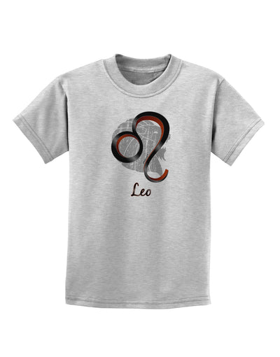 Leo Symbol Childrens T-Shirt-Childrens T-Shirt-TooLoud-AshGray-X-Small-Davson Sales