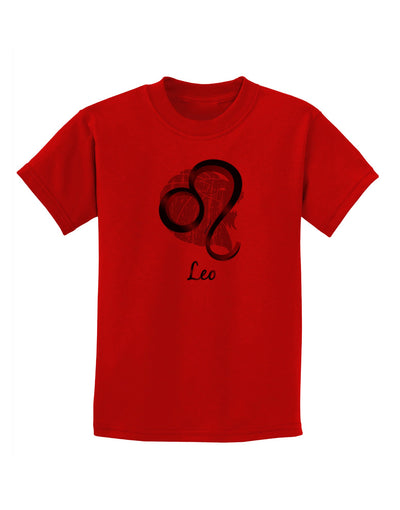 Leo Symbol Childrens T-Shirt-Childrens T-Shirt-TooLoud-Red-X-Small-Davson Sales